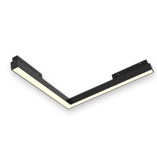 Светильник LINER MAGNETIC S20 Угловой 48V 24W 120° 4000K CRI90 OSRAM | Черный корпус L300х310mm