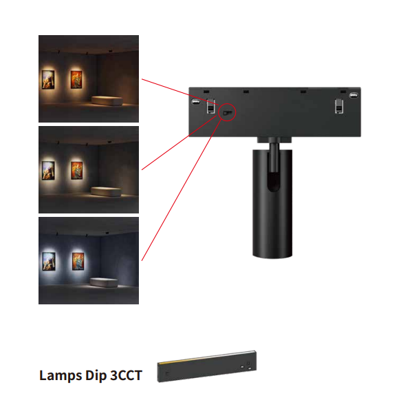 Светильник SPOT BLACK BOOK  MAGNETIC S10 48V 20W 38° CRI90 OSRAM 3000/4000/6000K | Черный корпус 400