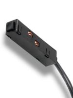 Коннектор вводной с кнопочным фиксатором для шинопровода S20 4TRA 48V 90mm, Чёрный