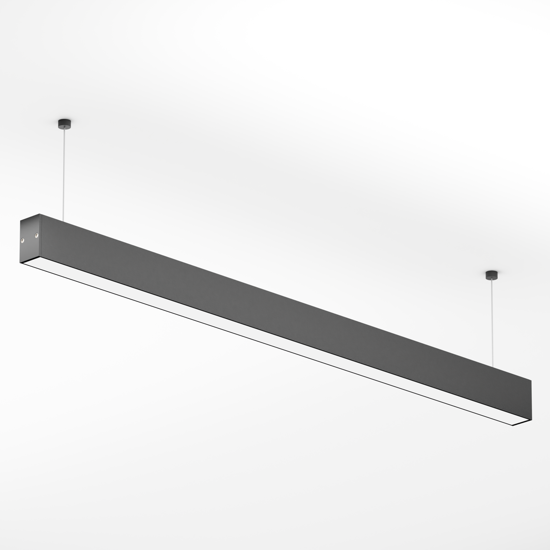 Линейный светильник серии LINER/S 50W 4000К, 2400х34х58мм Black Линейный светильник серии LINER/S 50W 4000К, 2400х34х58мм Black