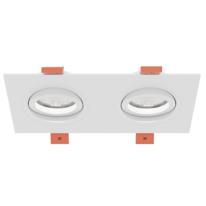 Светильник встраиваемый CITY DL X2 MR16 ALU WHITE | 172х92(75)x25mm