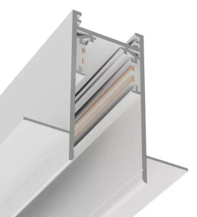 Трековая система встраиваемая MAGNETIC S20 48V 4TRA WHITE 3000x70x52mm