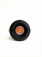 Светильник встраиваемый CITY DLW MR16 BLACK | Ø90 (75)xH45mm Electroplating