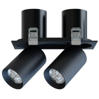 Светильник COLT 2хMR16 GU10 SPOT поворотно-выдвижной | BLACK 100x185mm