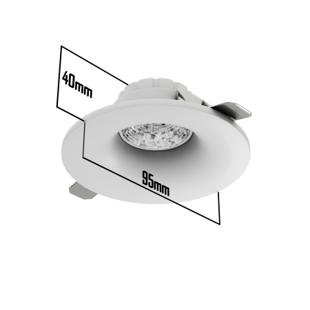 Светильник встраиваемый CITY DLV MR16 GU5.3 WHITE | Ø95 (75)xH40mm