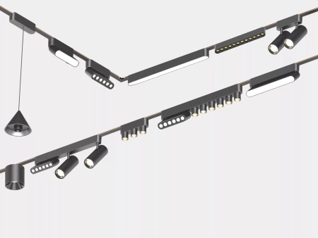 Угловой соединитель потолок-потолок для шинопровода H4, Black