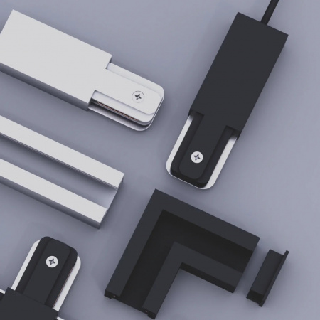 Трековая система серии CITY 2TRA | BLACK 1000x34x19mm | 220V