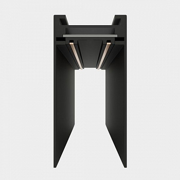 Трек черный MAGNETIC S25 220V шинопровод 2x контактный, Black 2000х32х57mm 