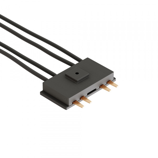 Коннектор для трековой системы S39 220V 4x контактный Black 33x40x11mm (провод L390mm) EAC19299
