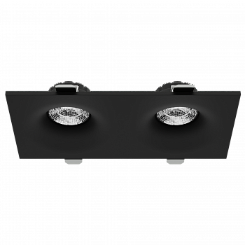 Светильник встраиваемый CITY DLV 2хMR16 GU5.3 BLACK | 190х95 H40mm