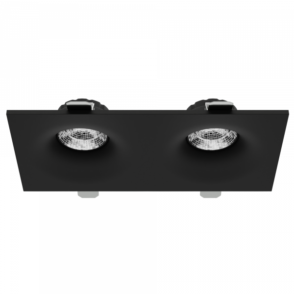 Светильник встраиваемый CITY DLV 2хMR16 GU5.3 BLACK | 190х95 H40mm