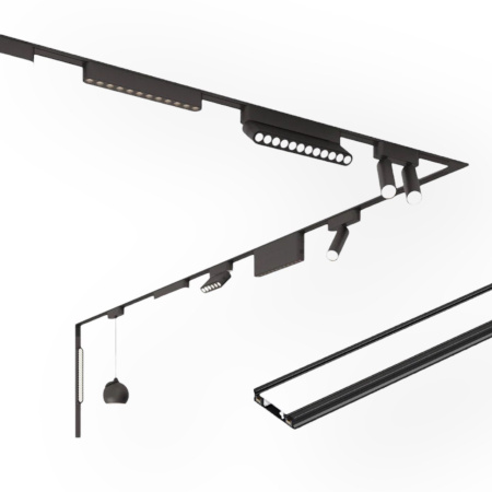 Светильник SPOT MAGNETIC H5 48V 7W 36° CRI90 Bridgelux 2400-6000K | Black D30х109mm