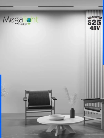 Угловой соединитель профиля для натяжных потолков MAGNETIC S25 200х200mm