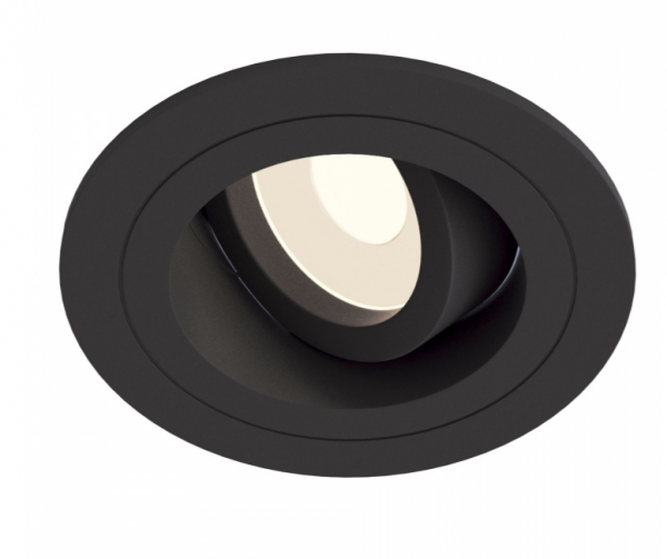 Светильник встраиваемый CITY DL X1 MR16 ALU BLACK | Ø92(77)x25mm