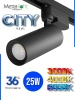 Светильник CITY NEW 25W 3ССТ 3000/4000/6000К CRI85 36° Черный 2TRA однофазный 220V 60x145mm
