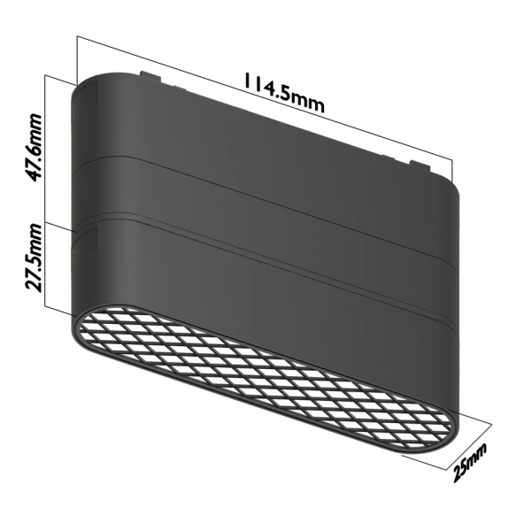 Светильник BLACK BOOK COMFORT MAGNETIC Н5 48V 6W 120° 3000K OSRAM | Black 115х25х75mm