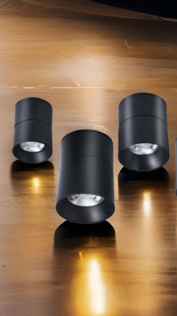 Светильник светодиодный накладной поворотный COLT R95 20W 4000K 36° BLACK Ø95x110mm