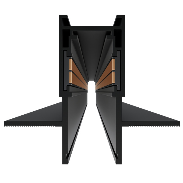 Трековая система встраиваемая MAGNETIC S15 48V 4TRA BLACK 3000x60x52mm