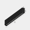 Светильник BLACK BOOK MAGNETIC S25 48V 12W 36° 3000K CRI90 OSRAM | Черный корпус L242mm