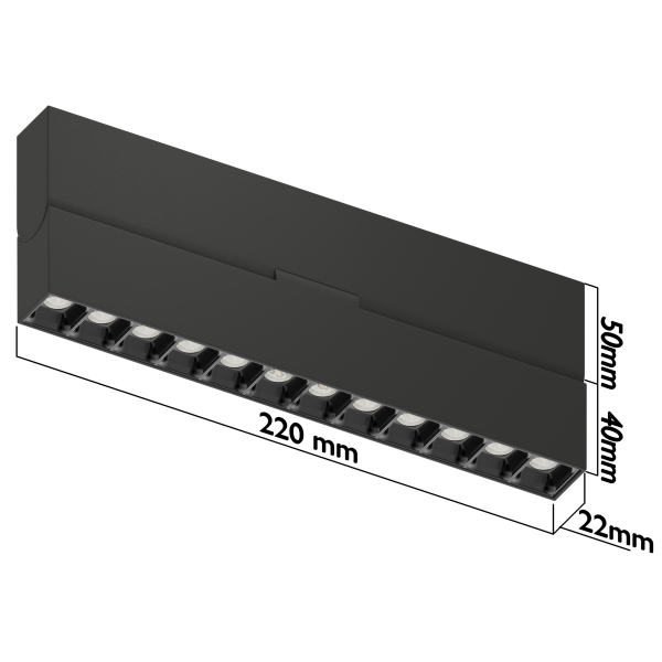 Светильник накладной светодиодный BLACK BOOK 12W OSRAM 36° WW/3000К Белый корпус | 220V