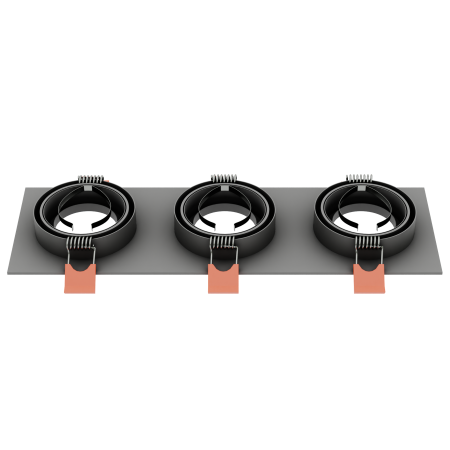 Светильник встраиваемый CITY DL X3 MR16 ALU CHROME | 257х92(75)x25mm