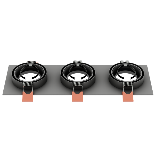 Светильник встраиваемый CITY DL X3 MR16 ALU CHROME | 257х92(75)x25mm