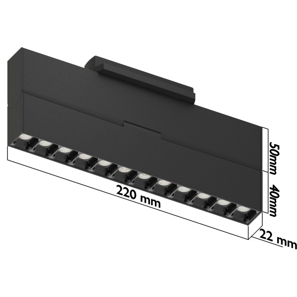 Светильник BLACK BOOK 12W OSRAM 36° DW/4000К, Черный корпус 2TRA