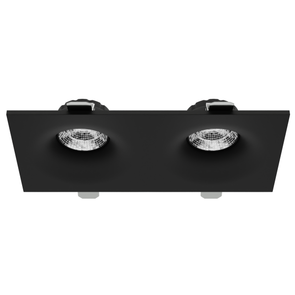 Светильник встраиваемый CITY DLV 2хMR16 GU5.3 BLACK | 190х95 H40mm