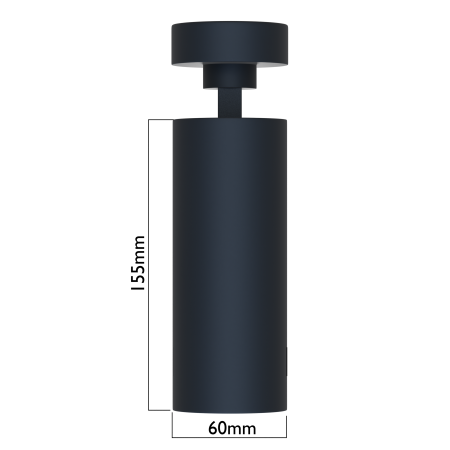 Накладной светодиодный светильник CITY NEW 30W 3000K CRI85 Угол света 36° BLACK Ø60x155mm