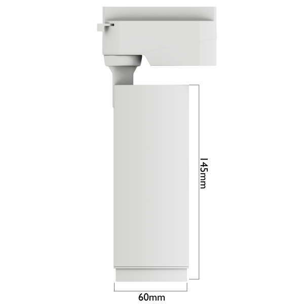 Светильник CITY ZOOM 20W 10°-60° 3ССТ 3000/4000/6000К CRI85 Белый 2TRA однофазный 220V 60x145mm
