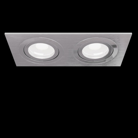 Светильник встраиваемый CITY DL X2 MR16 ALU CHROME | 172х92(75)x25mm