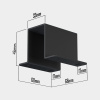 Скоба для встраиваемого монтажа для трековой системы S25 W38х48мм EAC19329