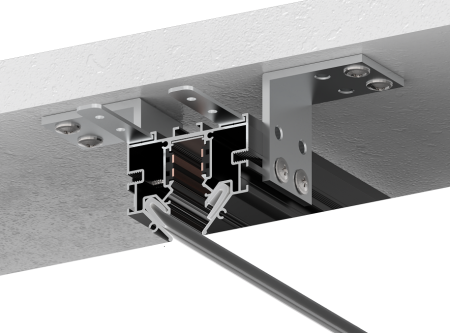 Заглушка к трековой системе для натяжных потолков S10 Black