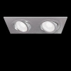 Светильник встраиваемый CITY DL X2 MR16 ALU CHROME | 172х92(75)x25mm