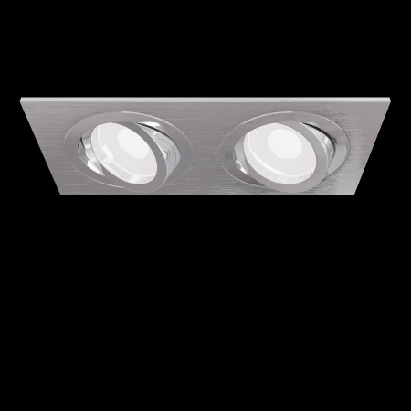 Светильник встраиваемый CITY DL X2 MR16 ALU CHROME | 172х92(75)x25mm