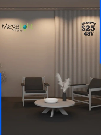 Угловой соединитель профиля для натяжных потолков MAGNETIC S25 200х200mm