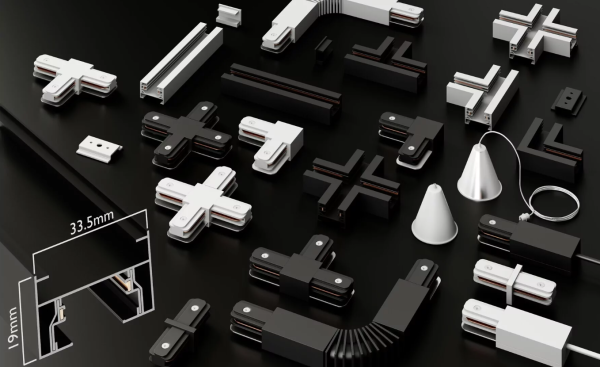 Трековый светильник светодиодный LINER PRO MAX 30W 100° 4000К Черный корпус 146x100x72mm 2TRA | 220V