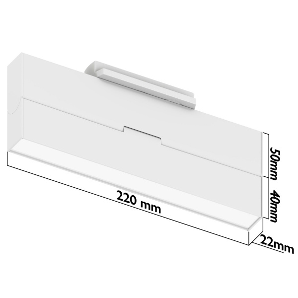 Светильник BLACK BOOK 12W OSRAM 120° DW/4000К, Белый корпус 2TRA