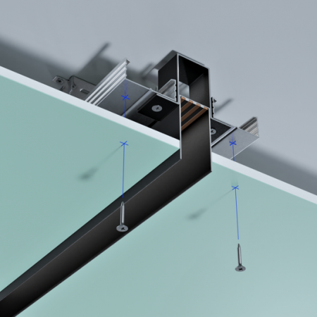 Скоба для встраиваемого монтажа для трековой системы S25 W38х48мм EAC19329
