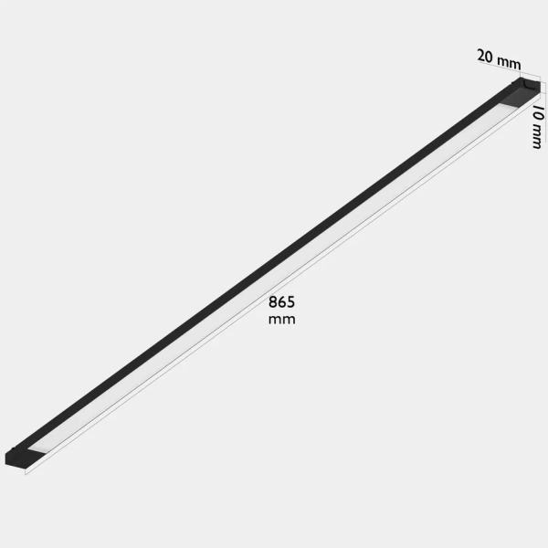 Светильник LINER MAGNETIC S25 48V 30W 120° 3000K CRI90 OSRAM | Черный корпус L865mm