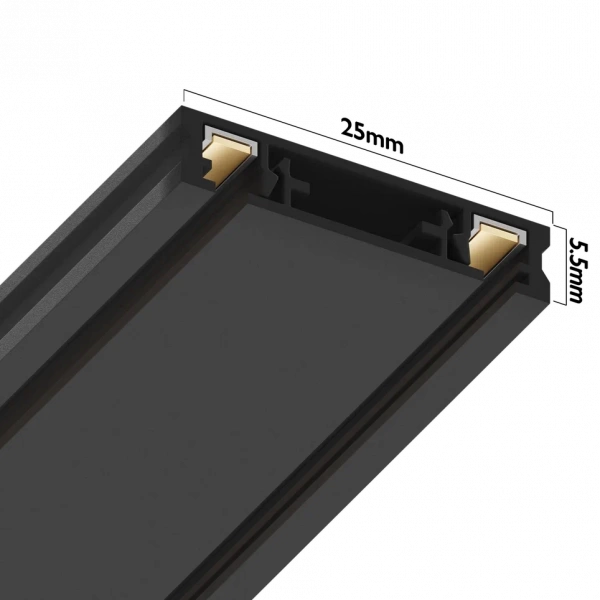 Трековая система накладная MAGNETIC H5 48V 2TRA BLACK 1000x25x5.5mm