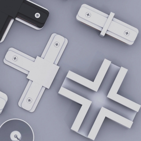 Трековая система серии CITY 2TRA | BLACK 1000x34x19mm | 220V