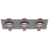 Светильник встраиваемый CITY DL X3 MR16 ALU CHROME | 257х92(75)x25mm