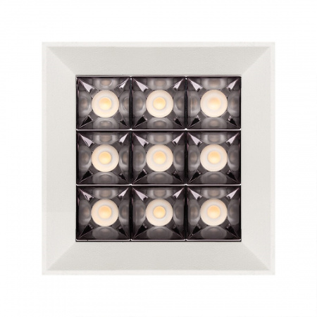 Св-к накладной WINDOWS 18W 9x2W OSRAM CRI90, WW 3000K, KEGU драйвер, White 81х81х81 mm