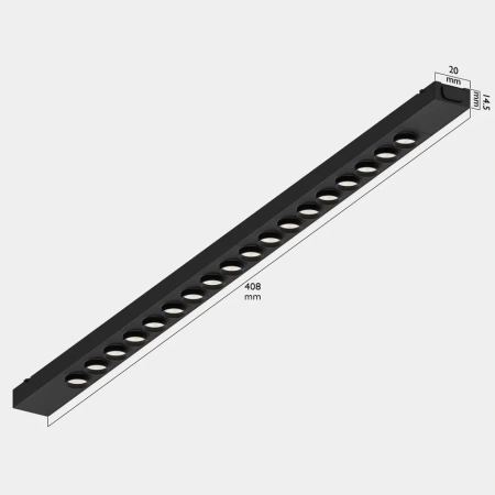 Светильник LINER BLACK MASK MAGNETIC S25 48V 18W 36° 3000K CRI90 OSRAM | Черный корпус L408mm