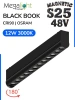 Светильник BLACK BOOK MAGNETIC S25 48V 12W 36° 3000K CRI90 OSRAM | Черный корпус L242mm