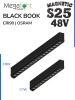 Светильник BLACK BOOK MAGNETIC S25 48V 18W 36° 4000K CRI90 OSRAM | Черный корпус L356mm