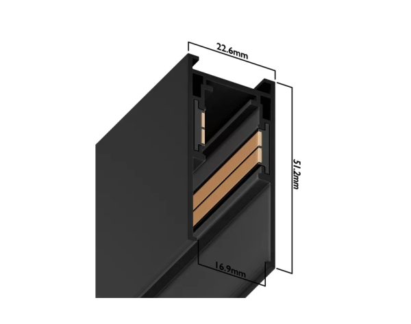 Профиль для натяжных потолков MAGNETIC S15 | 55x52х1500mm