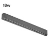 Светильник BLACK BOOK MAGNETIC S25 48V 18W 36° 4000K CRI90 OSRAM | Черный корпус L356mm