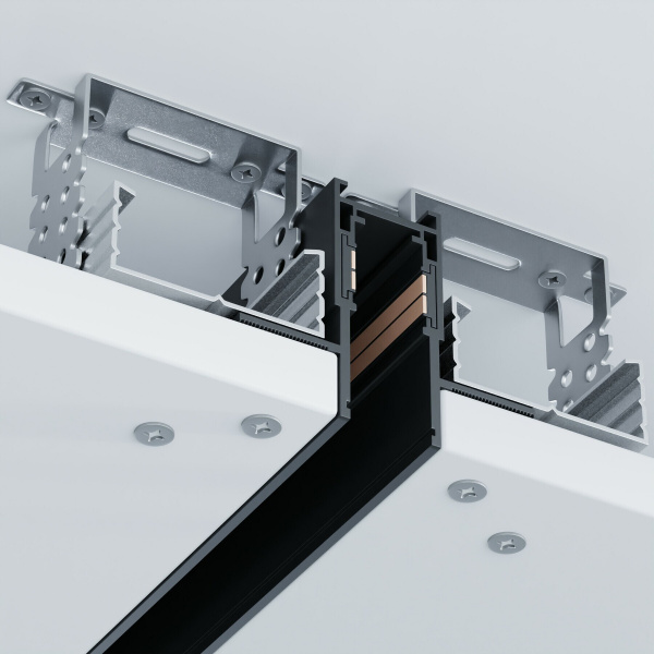 Трековая система встраиваемая MAGNETIC S15 48V 4TRA BLACK 3000x60x52mm